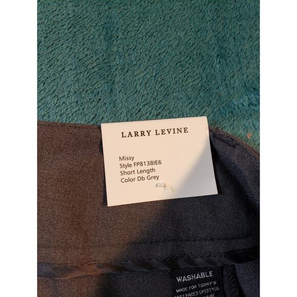 Larry Levine Dress Pants Size 12 Short Womens Gray Work Career Wide Leg NWT - Picture 6 of 16